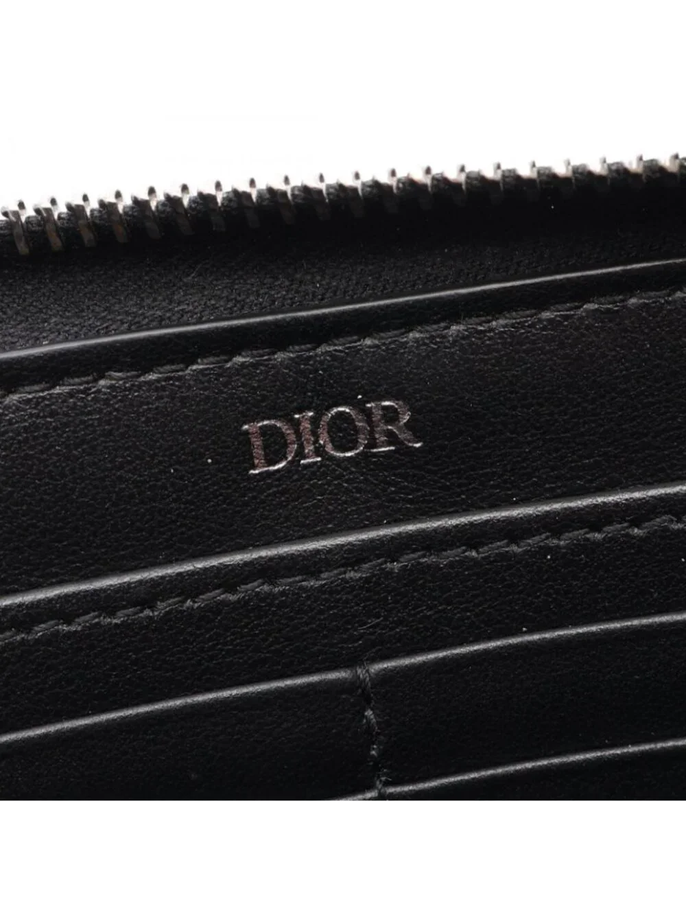 Dior Round Wallet Oblique Navy Canvas